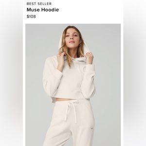Best Selling Alo Muse Hoodie in Ivory